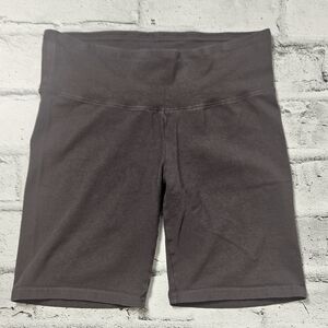TNA Aritzia Turner Taupe Mid Rise Cotton Bike Shorts 7” XS